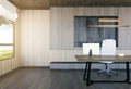 Modern and minimal interior of boss office