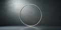 Modern minimalism a floating circle on a sleek charcoal grey solid colored canvas Generative AI
