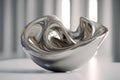 Modern minimalism: Platinum and Brushed Pewter with Twisted Waves and Smooth Textures in Unreal Engine 5 3D Render