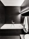 Modern minimalism style bathroom interior Royalty Free Stock Photo