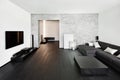 Modern minimalism style drawing-room interior Royalty Free Stock Photo