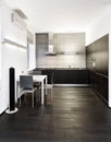 Modern minimalism style kitchen interior