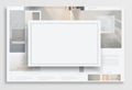 Modern Minimalism An Uncomplicated Web Design Layout Featuring Neutral Tones and Streamlined Elements Royalty Free Stock Photo