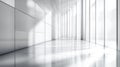 Modern minimalist architecture revealing a bright empty corridor interior Royalty Free Stock Photo
