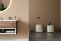 Modern minimalist bathroom interior, modern bathroom cabinet,