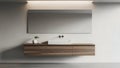 Modern Minimalist Bathroom Vanity with Sink and Mirror Royalty Free Stock Photo