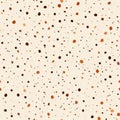 Modern Minimalist Beige and Brown Polka Dot Pattern Background. Royalty Free Stock Photo