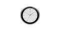Modern minimalist black and white round wall clock showing time at 10:10 Royalty Free Stock Photo