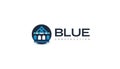 Modern and Minimalist Blue House Logo with Abstract Concept