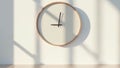 Modern Minimalist Clock on Wall