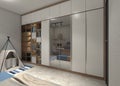 Modern and Minimalist Clothes Wardrobe for Interior Bedroom