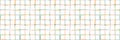 Modern minimalist colorful pastel retro grid check wavy lines banner, vector repeat pattern, wide horizontal background