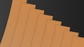 Elegant Diagonal Cascade of Layered Orange Panels on a Dark Gray Background Royalty Free Stock Photo