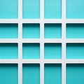 Modern Minimalist Cyan Gradient Background With Grid Shelf