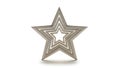 Concentric 3D Star Symbol Isolated on White Royalty Free Stock Photo