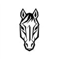 Horse head logo vector icon design graphic for digital and print media Royalty Free Stock Photo