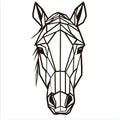 Horse head logo vector icon design graphic for digital and print media Royalty Free Stock Photo