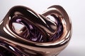Modern minimalist design: Twisted waves in bronze & purple