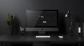Modern Minimalist Desktop Setup, Clean Design Aesthetics for Productivity and Focus, Featuring Simple Workspace Or