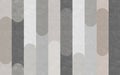 Modern minimalist geometric pattern with vertical rounded stripes. Abstract background featuring capsule shapes in grey Royalty Free Stock Photo