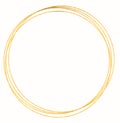 Modern minimalist gold round frame.