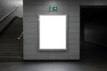 Blank Billboard in Subway Station Royalty Free Stock Photo