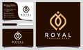 Modern Minimalist Letter M Royal Luxury Logo Design and template. Golden Elegant Ornement icon vector business card