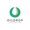 Modern minimalist logo icon of oil drop, natural oil, nature oil, O logo Royalty Free Stock Photo