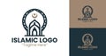 Modern Minimalist Muslim Strength Logo Royalty Free Stock Photo