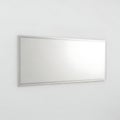 Modern minimalist rectangular wall mirror with slim metal frame Royalty Free Stock Photo