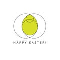 Modern Minimalist Spring Green Easter Egg Greeting Design for Designers
