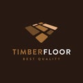 Modern minimalist timber floor logo icon vector template