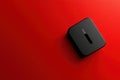 Modern minimalist toggle switch on red background for interior design Royalty Free Stock Photo
