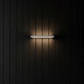 Modern Minimalist Wall Mounted Wooden Panel Light Fixture Design Royalty Free Stock Photo