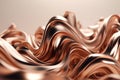 Modern Minimalist Waves in Copper and Rose Gold