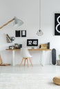 Modern minimalist white office interior