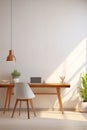 Modern Minimalist Workspace with Natural Light