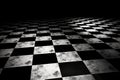 Modern minimalistic black white chequered checkered pattern background, AI generated