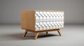 Geometric White Chest Of Drawers With Organic Modernism Design