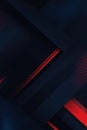 Modern minimalistic red and black geometric abstraction