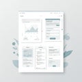 A modern, minimalistic user interface design featuring various UI components. Royalty Free Stock Photo