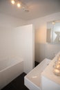Modern, minimalistic white bathroom