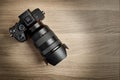 Modern mirrorless full-frame camera Royalty Free Stock Photo