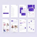 Modern mobile app interface design Royalty Free Stock Photo