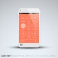 Modern mobile phone with flat user interface