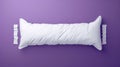 Modern mockup illustration of pregnancy pillow for pregnant woman. 3d realistic isolated white pregnancy fabric cushion Royalty Free Stock Photo