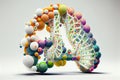 Modern molecule structure as concept in detail Royalty Free Stock Photo
