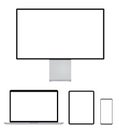 Modern monitor, computer, laptop, phone, tablet for mockup