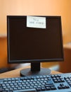 Modern monitor with dismissal notification