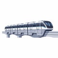 Modern Monorail Train on Elevated Track Vector Illustration Royalty Free Stock Photo